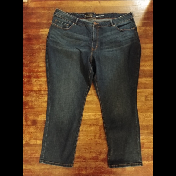 LEE Riders Modern Series curvy fit straight leg denim dark blue jeans 22 PETITE - Picture 2 of 7